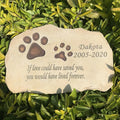 PawVault personalized pet memorial stone with paw print – PawVault