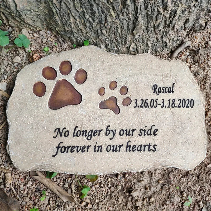 PawVault garden stone honoring memory of beloved pet – PawVault
