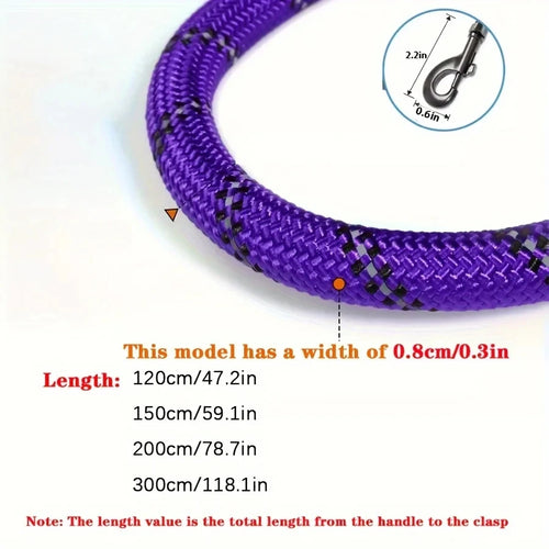 Reflective stitching detail on PawVault heavy-duty dog leash – PawVault