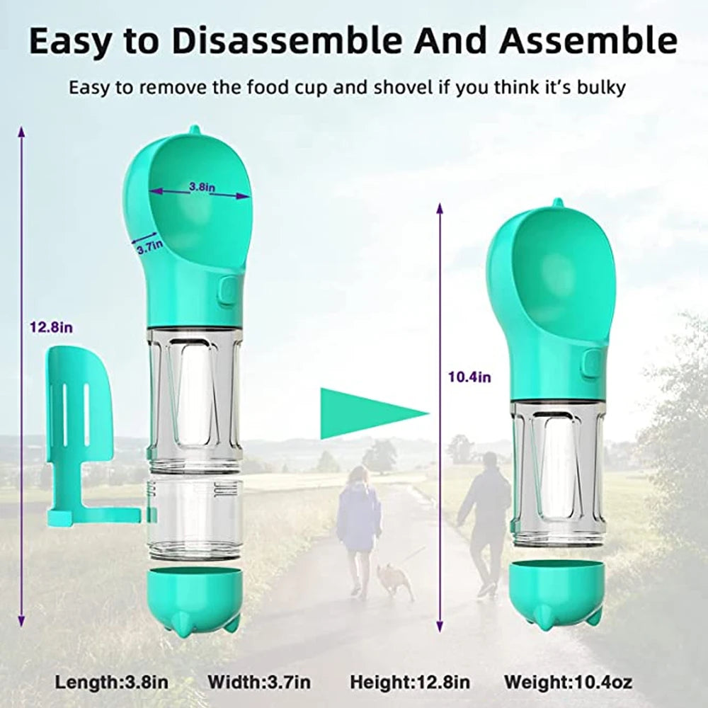 PawVault pet water bottle clipped to hiking backpack – PawVault