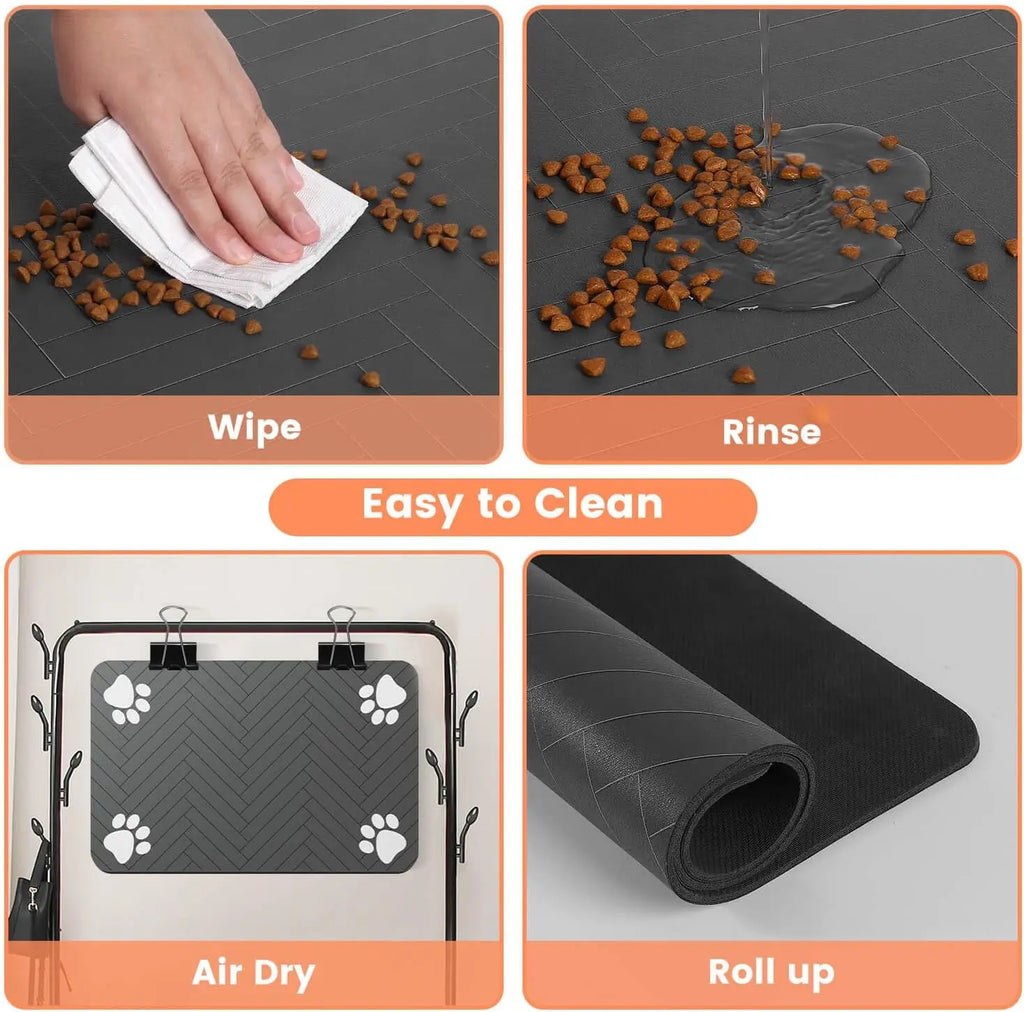 PawVault silicone feeding mat rolled up for storage – PawVault