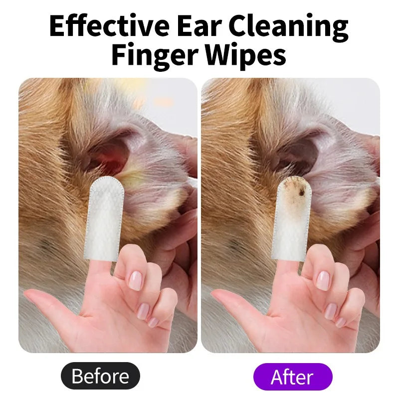 PawVault alcohol-free gentle ear wipes packaging 50 count – PawVault