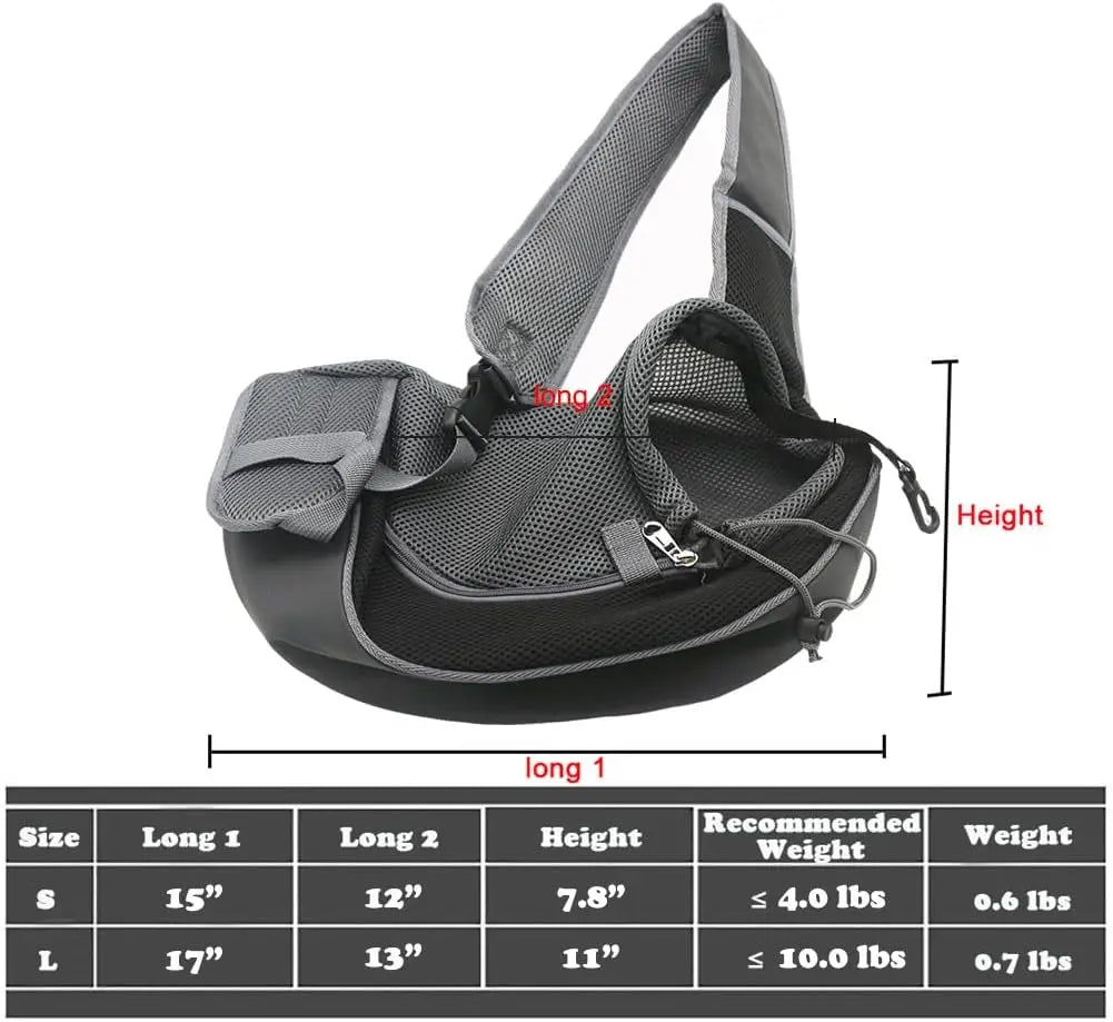 PawVault Pet Sling Carrier — hands-free lifestyle outdoor use