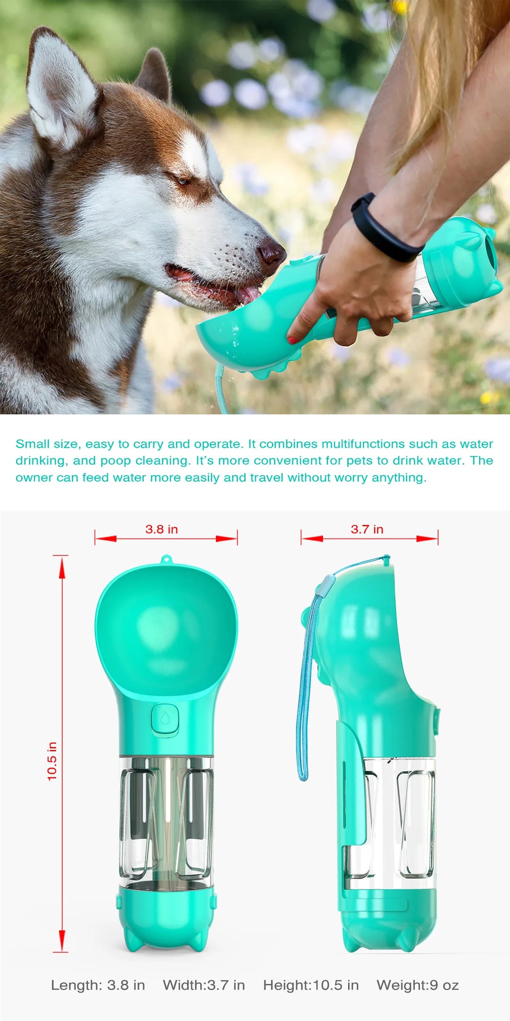 PawVault Travel Pet Water Bottle – Leak-Free On-the-Go