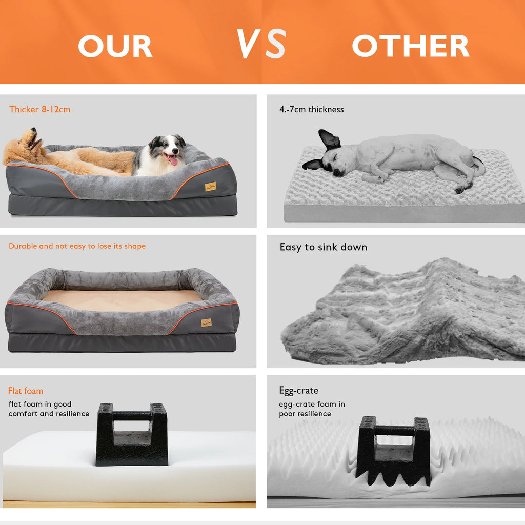 Anti-slip bottom of PawVault waterproof orthopedic dog bed – PawVault