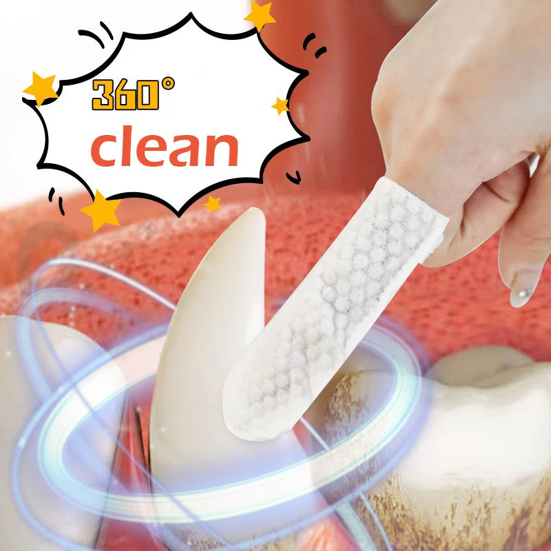Owner wiping dog teeth with PawVault dental finger wipe – PawVault
