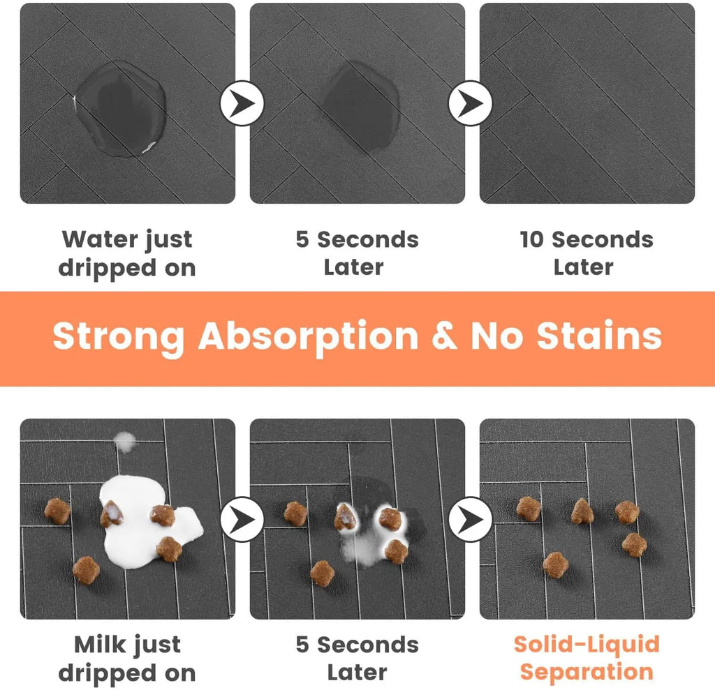 Non-slip textured surface of PawVault pet feeding mat – PawVault