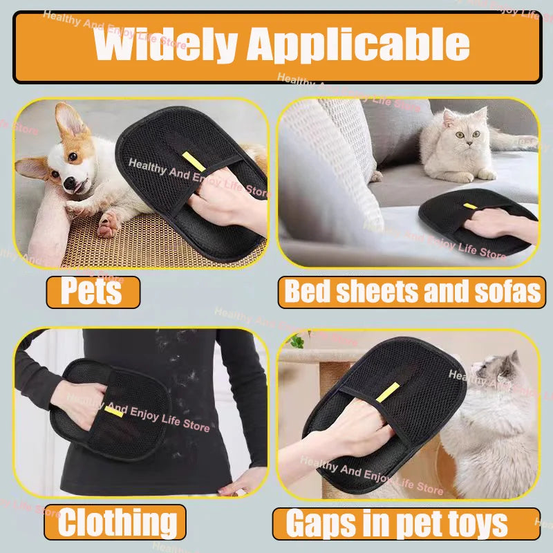 Rubber tip detail on PawVault double-sided pet grooming glove – PawVault