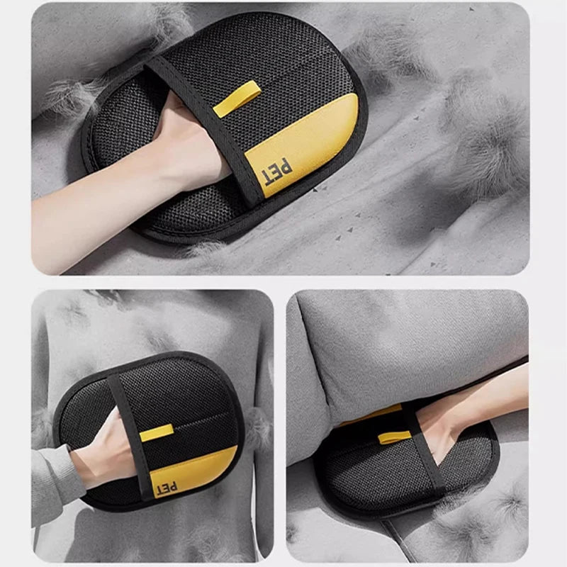 PawVault grooming glove adjustable wrist strap close-up – PawVault