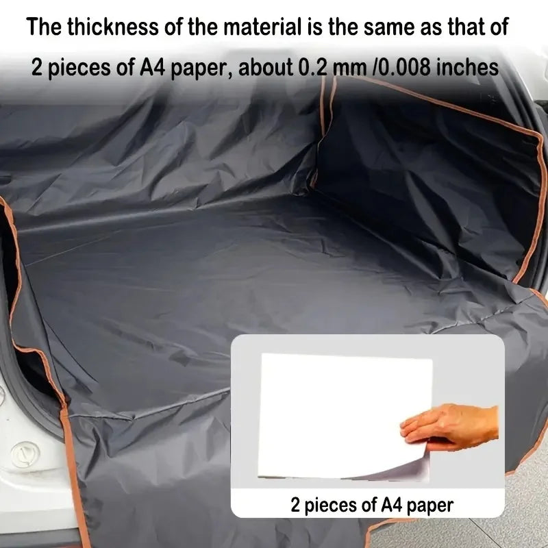 Raised edge of PawVault car mat keeping trunk dry and clean – PawVault