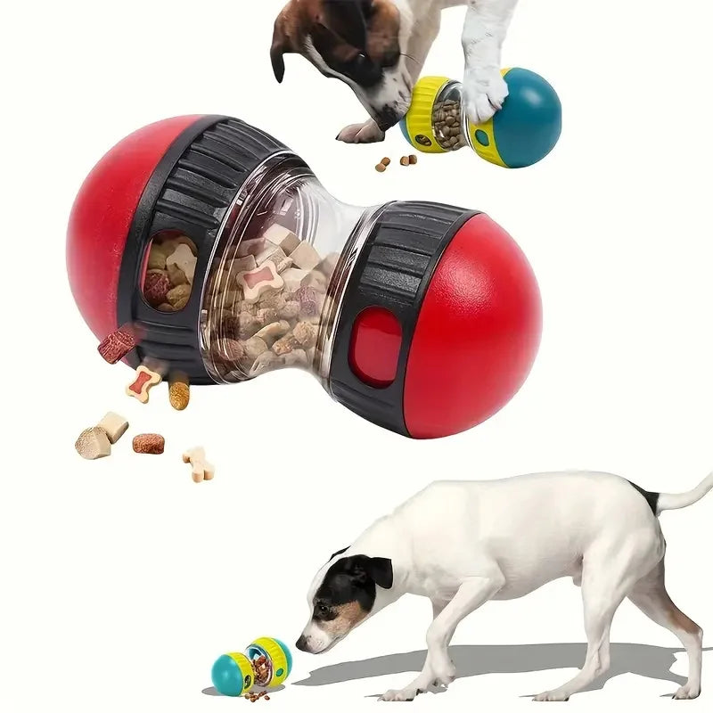 Wobble treat ball with treats