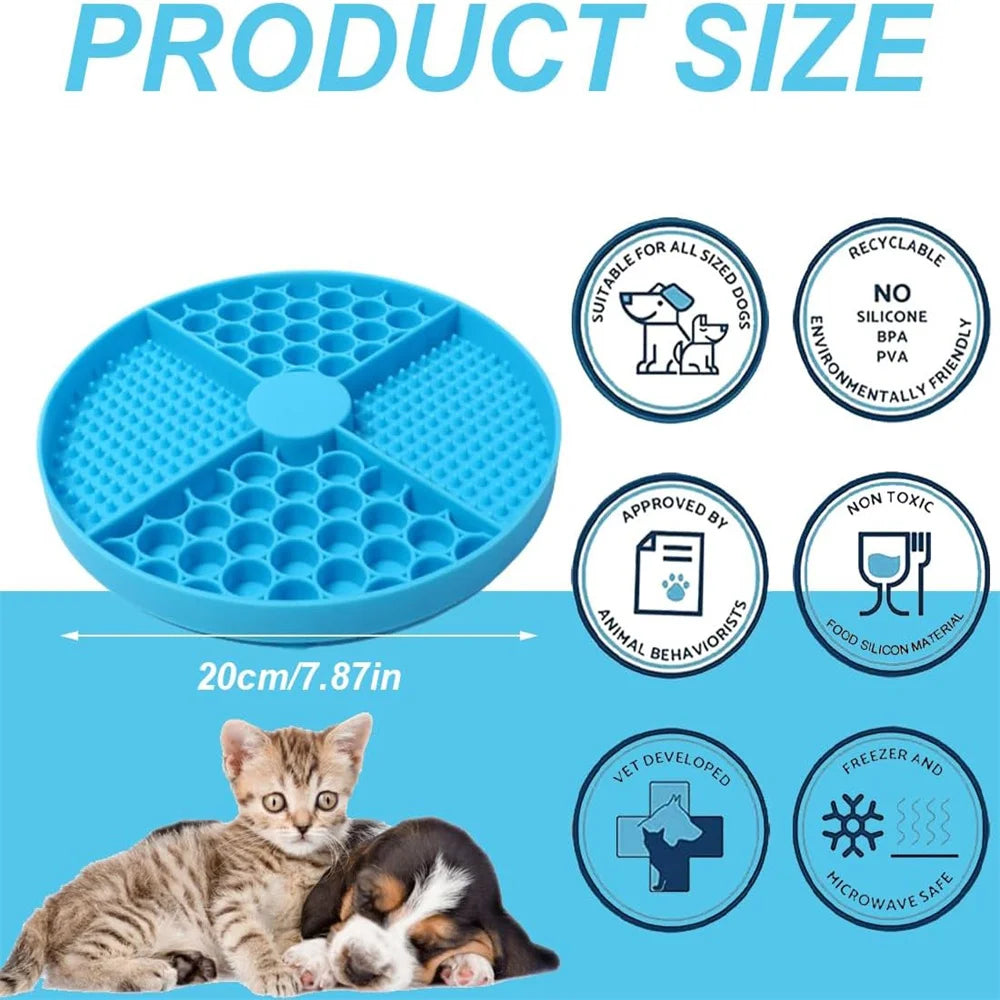 PawVault Calming Lick Mat — Premium Silicone for Dogs & Cats