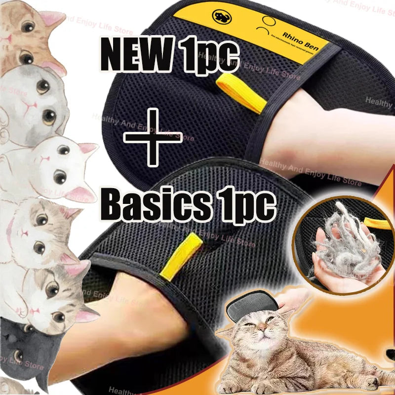 PawVault pet grooming glove double-sided hair removal – PawVault