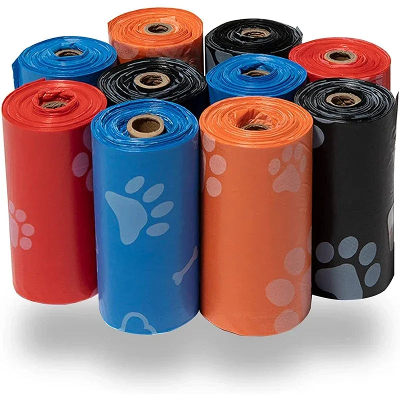 Close-up of poop bag roll