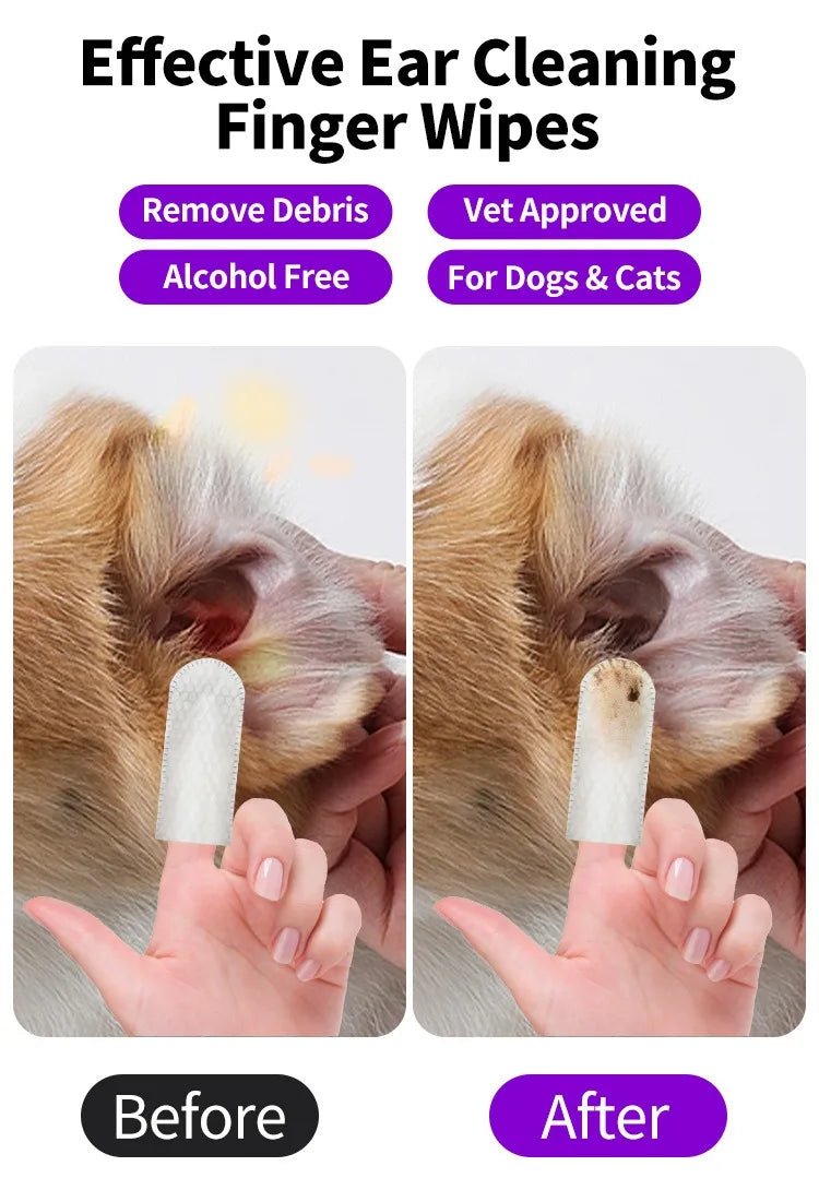 Veterinarian-approved PawVault gentle pet ear cleaning wipes – PawVault